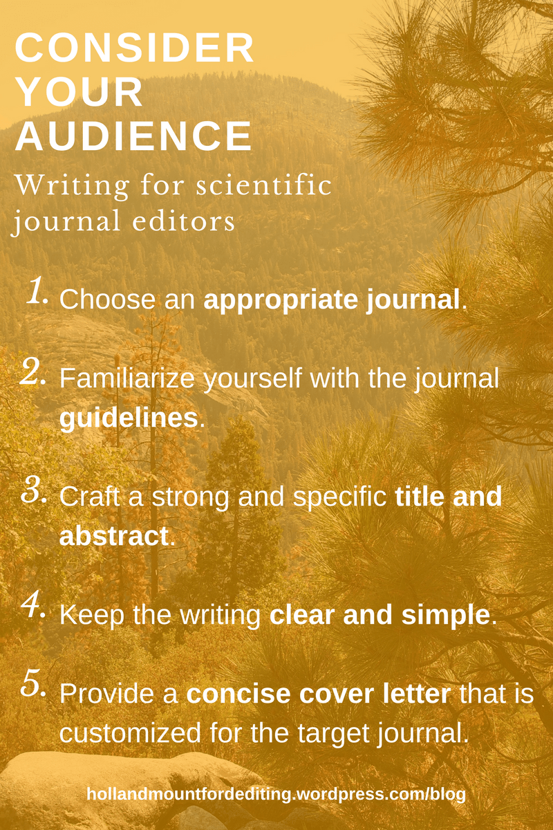 Consider your audience: Writing for scientific journal&nbsp;editors