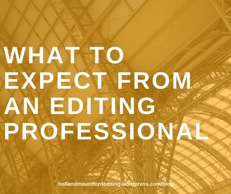 What to expect from an editing professional